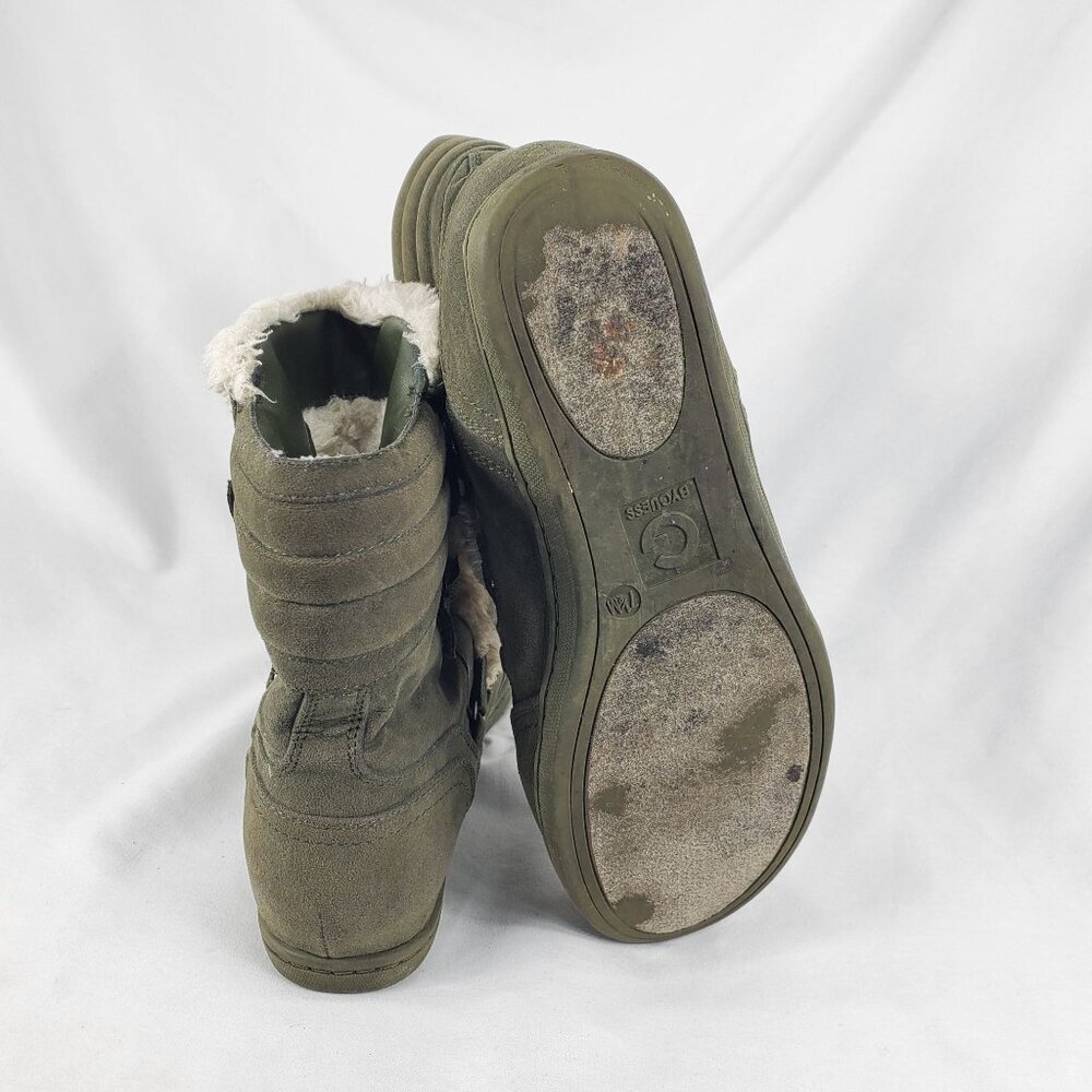 Guess Olive Green Faux Fur Lined Winter Boots - Picture 6 of 8